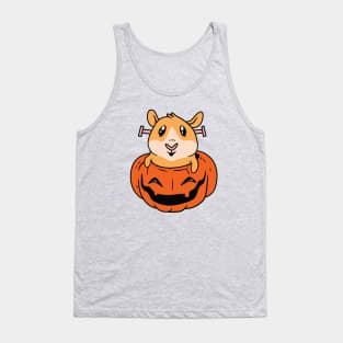 Guinea Pig In Pumpkin Halloween Tank Top